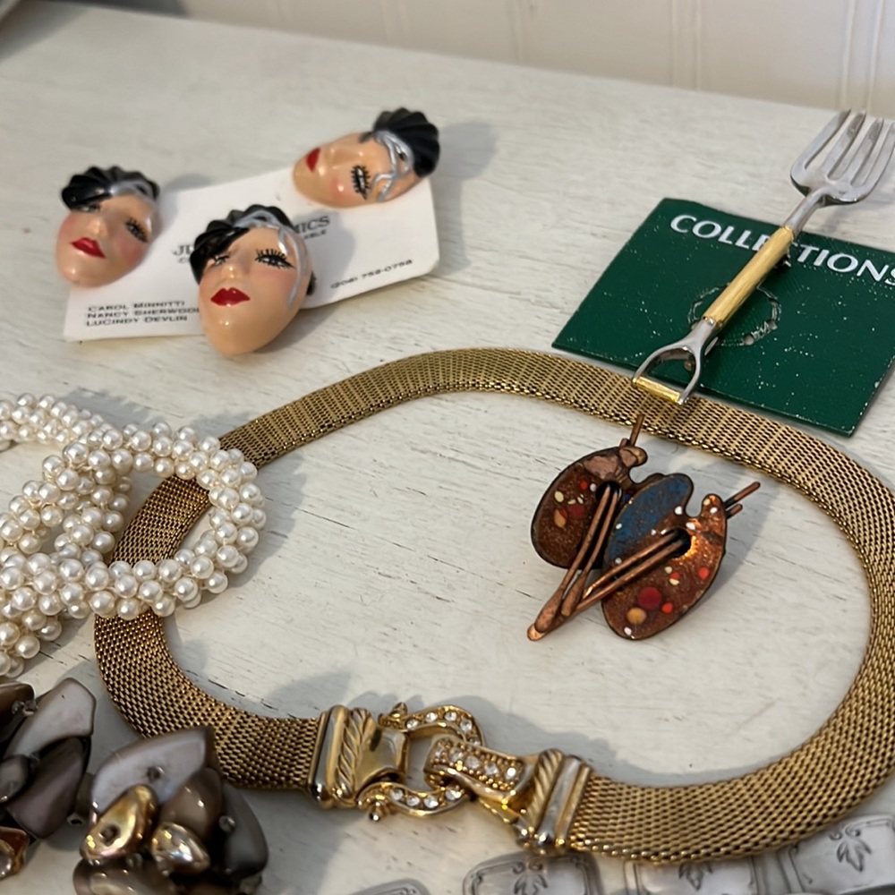Lot vintage costume jewelry Sarah Coventry Avon bracelet necklace brooch - Picture 7 of 8